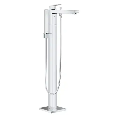 Grohe Eurocube - Vanová baterie na podlahu s příslušenstvím chrom 