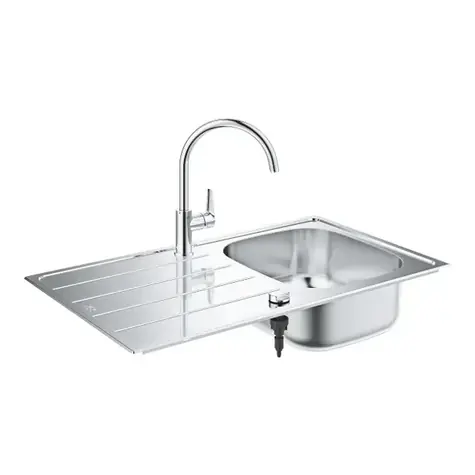 Grohe Dřezy - Set dřezu K200 a baterie BauEdge kartáčovaná nerez/chrom 
