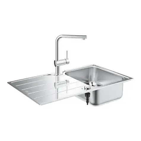 Grohe Dřezy - Set dřezu K500 a baterie Minta kartáčovaná nerez/chrom 