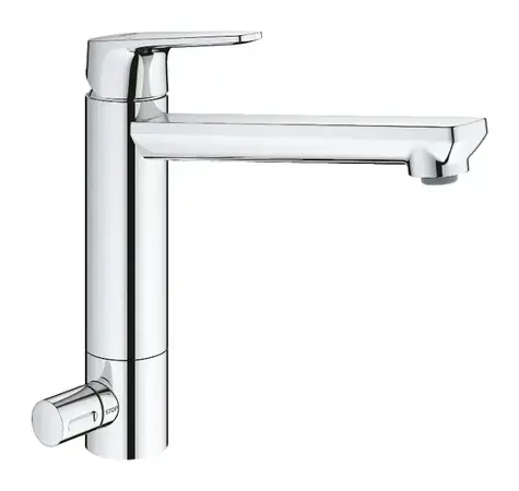 Grohe BauEdge - Dřezová baterie s uzavíracím ventilem chrom 