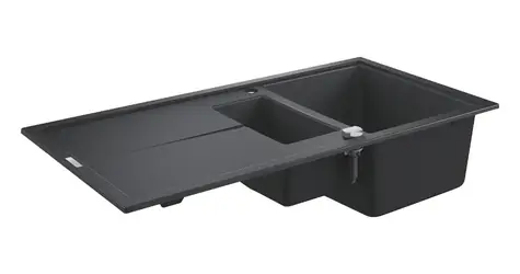 Grohe Dřezy - Kompozitní dřez K400 s automatickým odtokem 100x50 cm granitová černá 