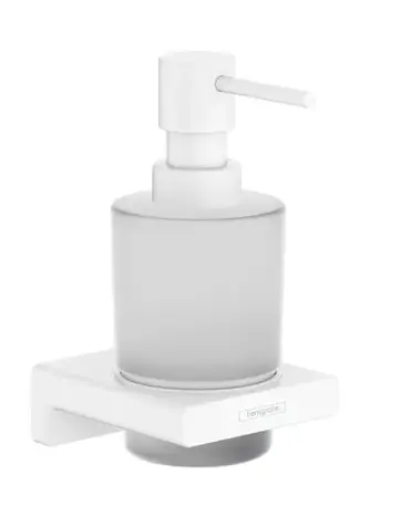 Hansgrohe AddStoris - Dávkovač mýdla s držákem matné sklo/bílá mat