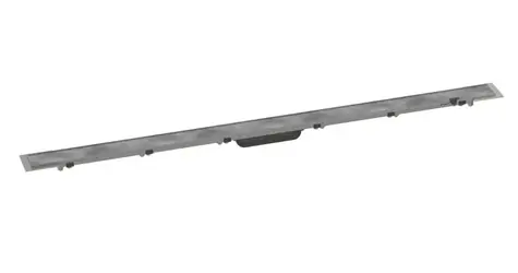 Hansgrohe RainDrain Rock - Lineární sprchový žlab 1200 | s roštem pro vložení dlažby | nerez 
