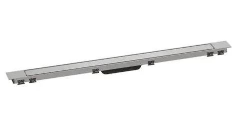 Hansgrohe RainDrain Match Plus - Sprchový žlab 100 cm | s roštem | kartáčovaná ocel 