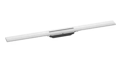 Hansgrohe RainDrain Flex - Lineární sprchový žlab s nerezovým roštem 900 | do prostoru | zkrátitelný matná bílá 