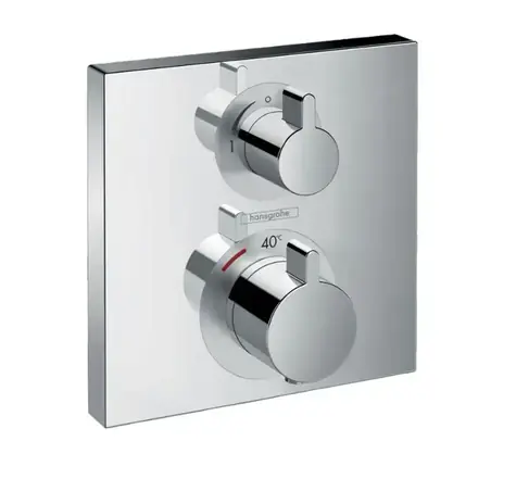 Hansgrohe Ecostat Square - Termostatická baterie pod omítku s uzavíracím ventilem chrom 