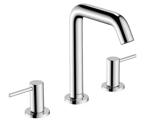 Hansgrohe Tecturis S - Umyvadlová baterie s výpustí Push-Open | 3-otvorová instalace | EcoSmart | chrom 