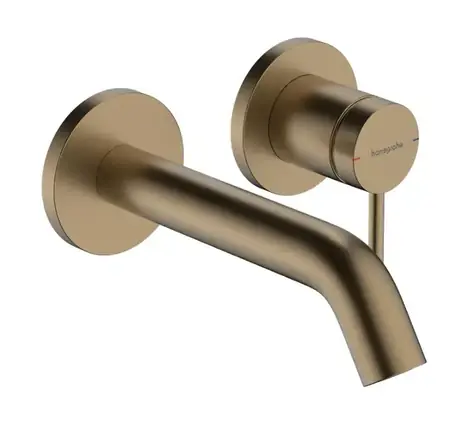 Hansgrohe Tecturis S - Umyvadlová baterie pod omítku | s výpustí | 2-otvorová instalace | EcoSmart | kartáčovaný bronz