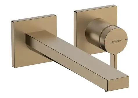 Hansgrohe Tecturis E - Umyvadlová baterie pod omítku | s výpustí | 2-otvorová instalace | EcoSmart | kartáčovaný bronz 