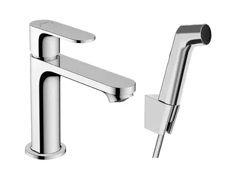 Hansgrohe Rebris S - Umyvadlová baterie s bidetovou sprškou chrom 