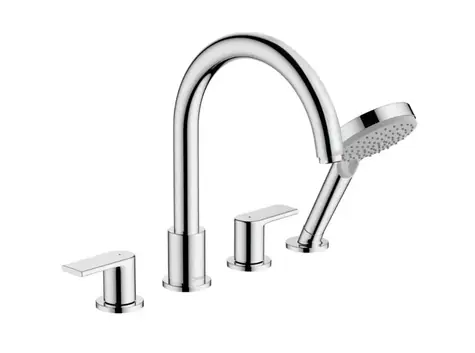 Hansgrohe Vernis Shape - Baterie na okraj vany | 4-otvorová instalace | chrom 