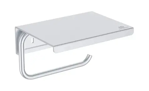 Ideal Standard ALU+ - Držák toaletního papíru s poličkou | silver