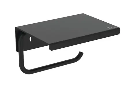Ideal Standard ALU+ - Držák toaletního papíru s poličkou | hedvábná černá