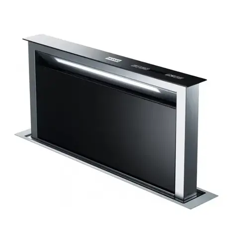 Franke Mythos - Vestavný odsavač par do pracovní desky FDW 908 IB XS výsuvný šířka 88 cm černé sklo/nerez