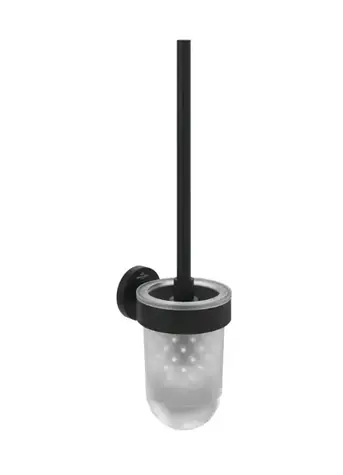 Villeroy & Boch Elements Tender - WC štětka nástěnná s držákem, sklo/matná černá 