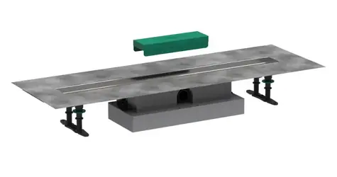 Hansgrohe uBox universal - Set pro plochou instalaci lineárního sprchového žlabu 80 cm | nerez