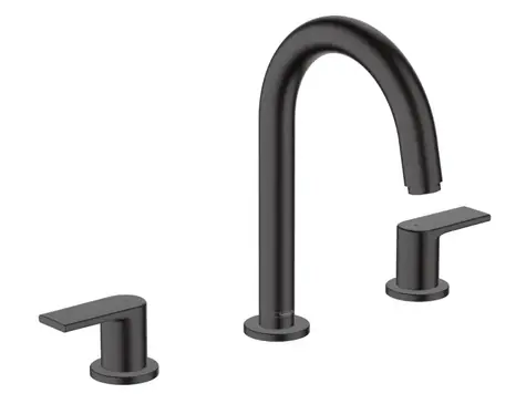 Hansgrohe Vernis Shape - Umyvadlová baterie s výpustí | 3-otvorová instalace | matná černá
