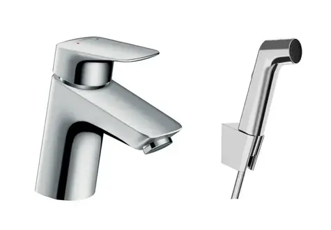 Hansgrohe - Umyvadlová baterie s bidetovou sprškou, chrom
