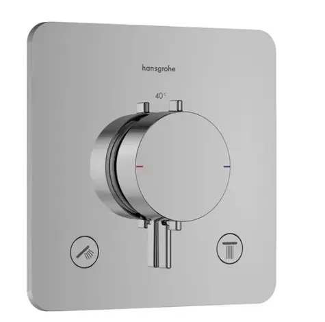 Hansgrohe - Termostatická baterie pod omítku, pro 2 spotřebiče, chrom