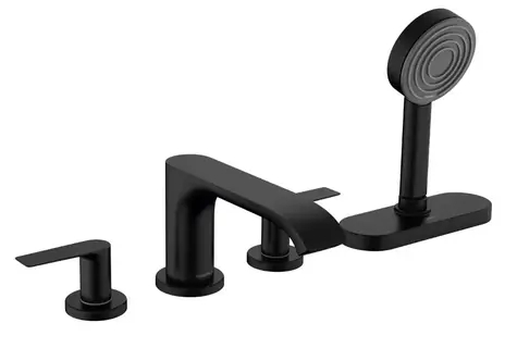 Hansgrohe - Baterie na okraj vany, 4-otvorová instalace, sBox, matná černá