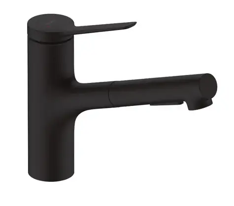 Hansgrohe - Dřezová baterie 150, s výsuvnou sprškou, sBox lite, matná černá