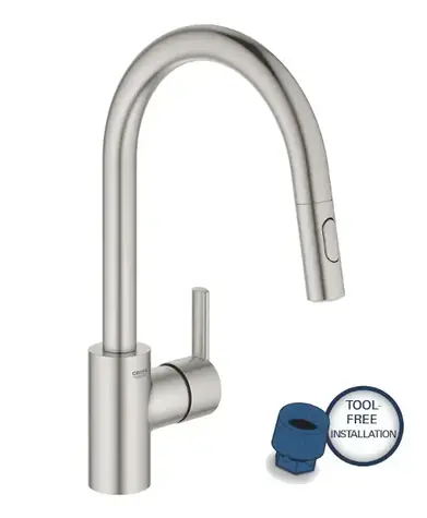 Grohe - Dřezová baterie s výsuvnou sprškou, supersteel
