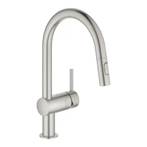Grohe - Dřezová baterie s výsuvnou sprškou, supersteel