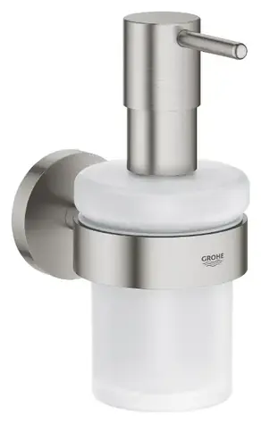 Grohe QuickFix Start - Dávkovač mýdla s držákem sklo/supersteel