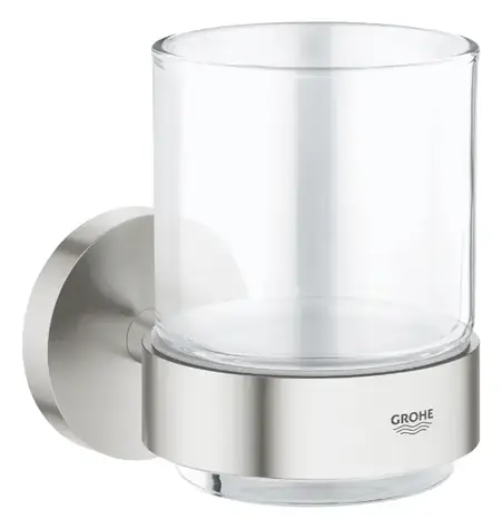 Grohe Essentials - Sklenička s držákem supersteel