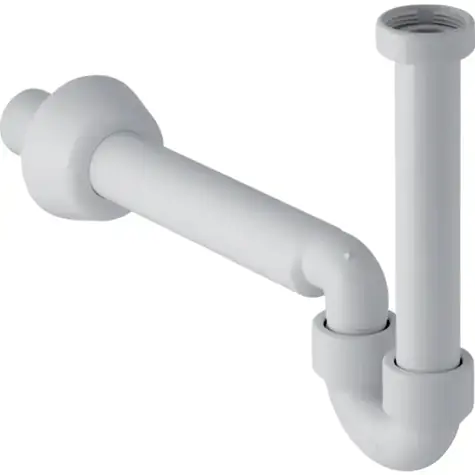 Geberit - Trubková zápachová uzávěrka pro umyvadlo a bidet, vývod vodorovný, d 32 mm, alpská bílá
