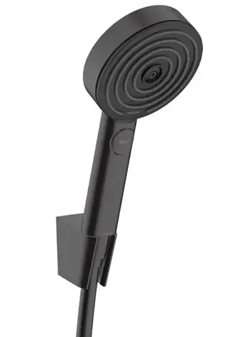 Hansgrohe - Set sprchové hlavice, držáku a hadice, 3 proudy, EcoSmart, matná černá