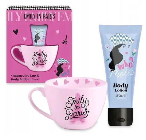 Corsair Toiletries EMILY IN PARIS Capuccino cup & 150 ml Body Lotion - dárková sada tělové mléko a hrníček