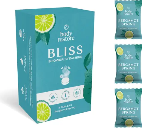 Body Restore Bliss Shower Steamers / tablety do sprchy / vůně Bergamot / 3 ks