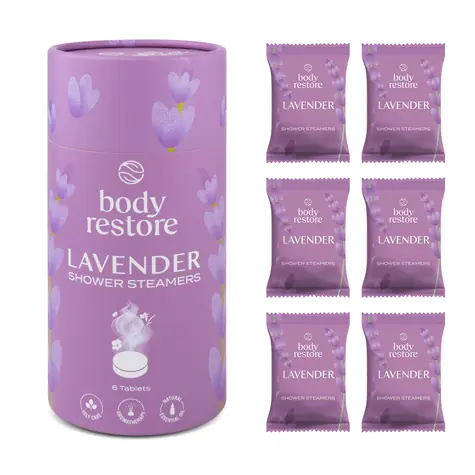 Body Restore Lavender Shower Steamers / tablety do sprchy / vůně Levandule / 6 ks