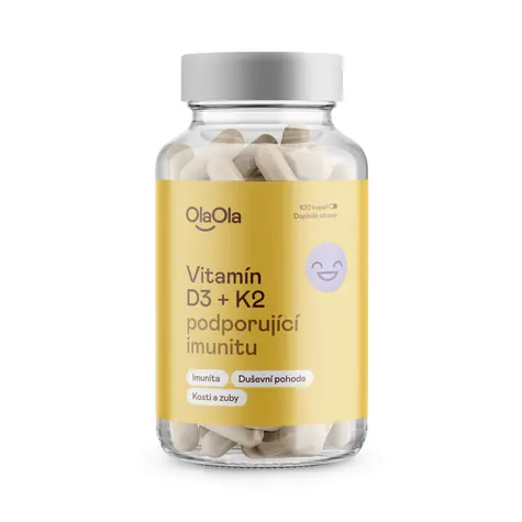 OlaOla Vitamin D3 a K2 podporující imunitu / 100 kapslí