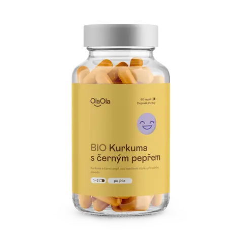 OlaOla BIO Kurkuma s černým pepřem / 90 kapslí