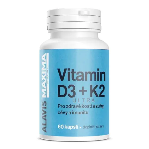 ALAVIS MAXIMA Vitamin D3 K2, 60 kapslí