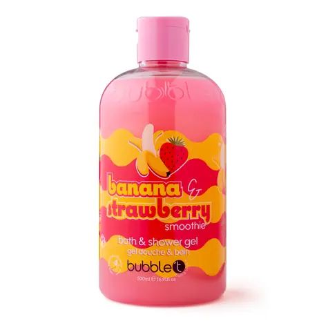 Bubble T Smoothie Strawberry & Banana Bath & Shower Gel 500 ml / Sprchový gel