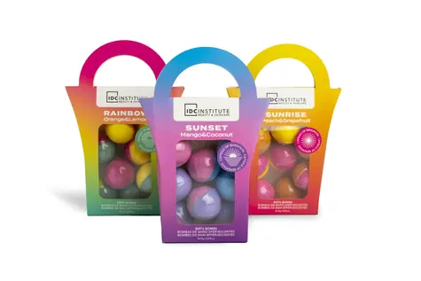 IDC Institute Cocktail Bath Bombs Bag 8 x 15 g / Sada šumivých bomb do koupele