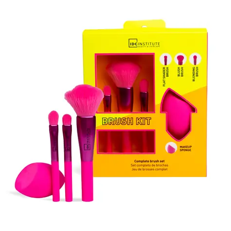 IDC Institute Makeup Brushes & Blender Set 4 ks / Sada štětců a houbičky