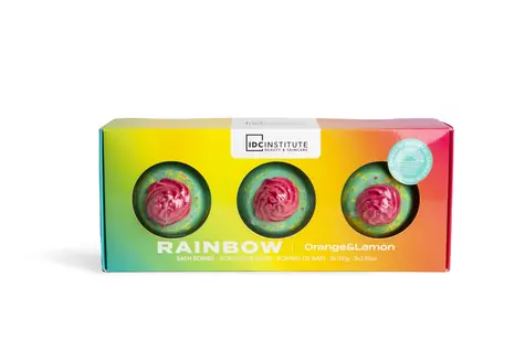 IDC Institute Cocktail Bath Bomb Trio 100 g Rainbow / Sada šumivých bomb do koupele