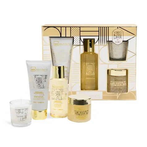 IDC Institute Scented Bath Gold Perfect Bath 4 ks / Dárková koupelová sada Gold