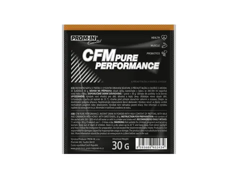 Prom-In CFM Pure Performance 30 g mléko s medem a skořicí
