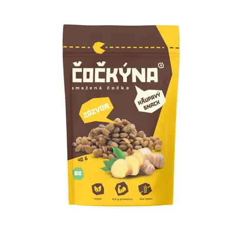 Čočkýna Smažená Čočka Bio 40 g zázvor