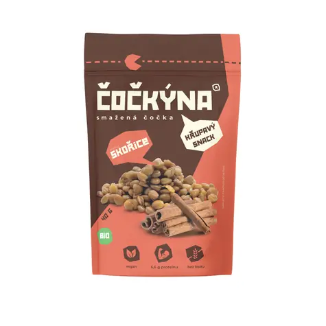 Čočkýna Smažená Čočka Bio 40 g skořice