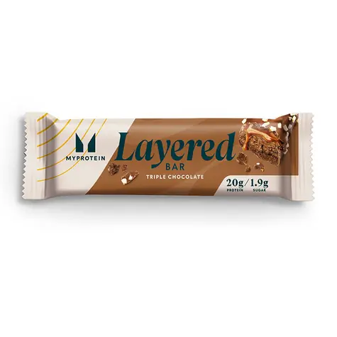 MyProtein Layered Protein Bar 60 g triple chocolade