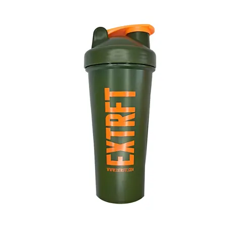 Extrifit Šejkr 600 ml zelený, oranžové logo
