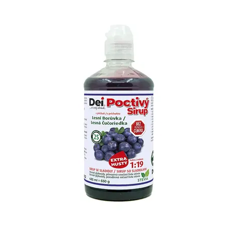 DeiSirup Poctivý Sirup borůvka 485 ml