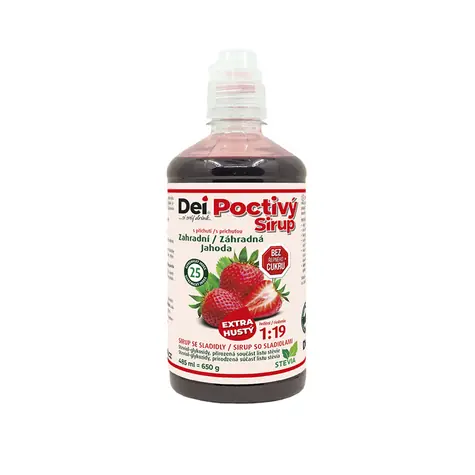 DeiSirup Poctivý Sirup jahoda 485 ml