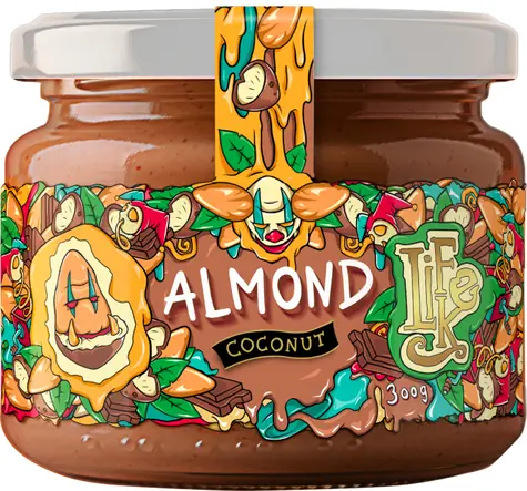 LifeLike Almond Coconut mandle kokos kakaové boby 300 g